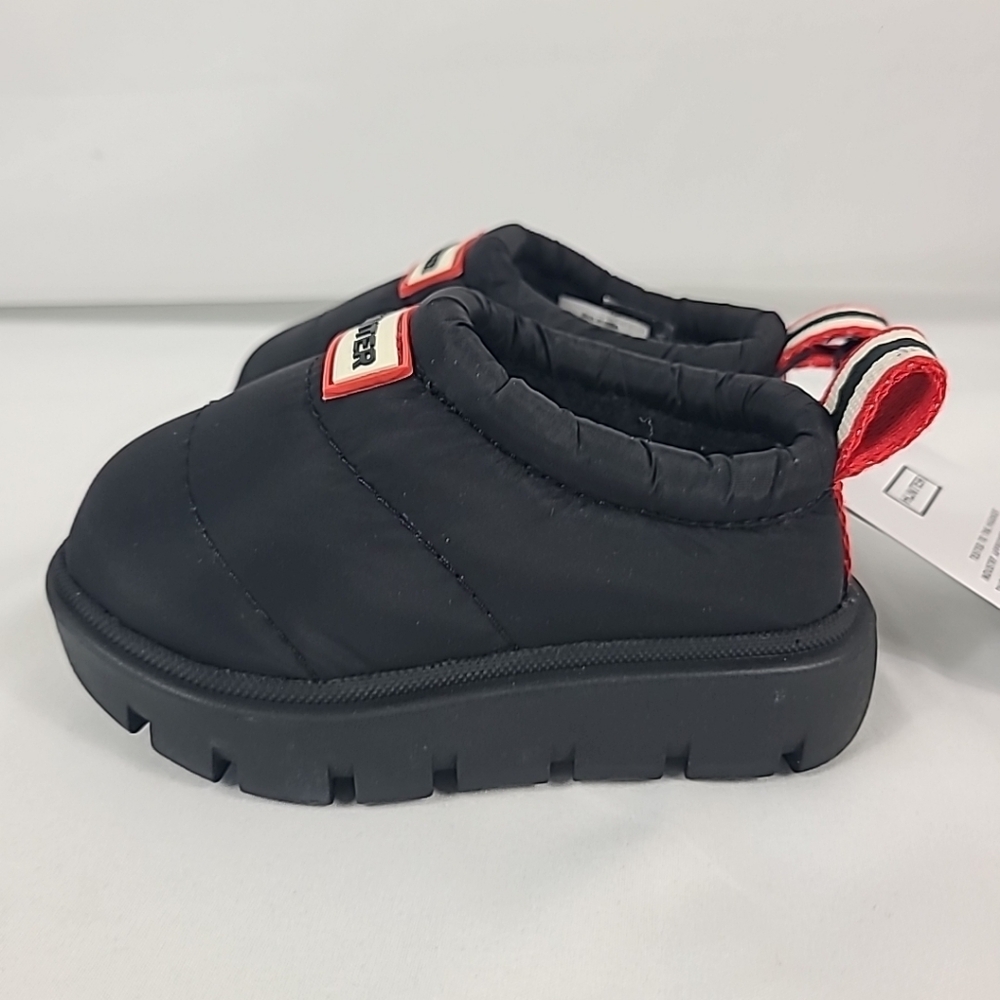 NEW Hunter Cody Lug Sole Black Waterproof Slip On Shoes Puffer Toddler Sz 5T - Picture 3 of 7